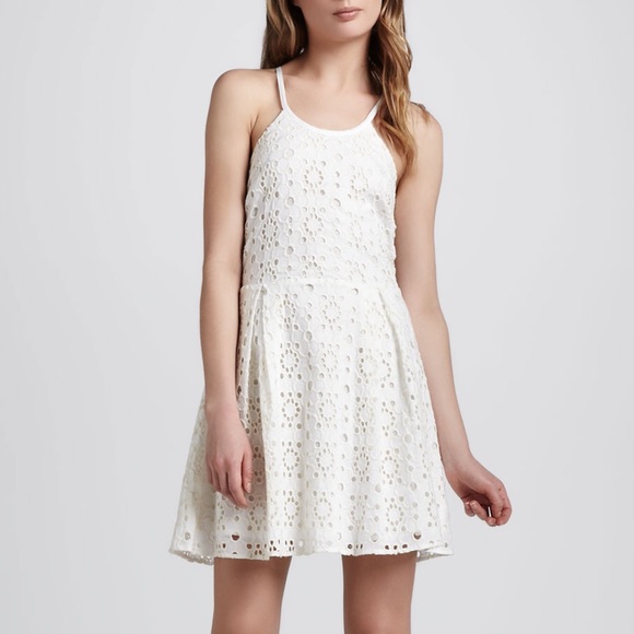 NWOT Madison Marcus White Eyelet Broderie Dress - Picture 1 of 7
